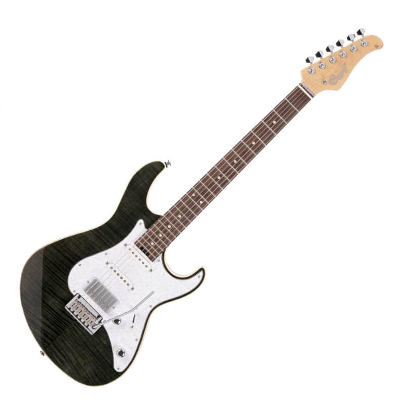 Cort G280 Select Flame Top, Trans Black, Rosewood Fingerboard, Voiced Tone VTH-77 Humbucker image 1