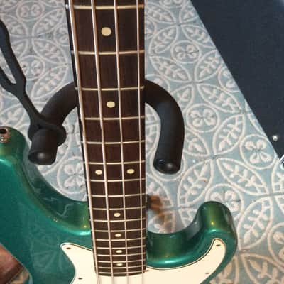 1993 Fender American Standard Longhorn Jazz Bass Metallic Caribbean Mist  With AVRI Hard Case! RARE image 10