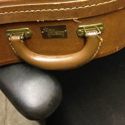 Gibson Vintage Hardshell Case 1950,s Brown 4 latch case image 4