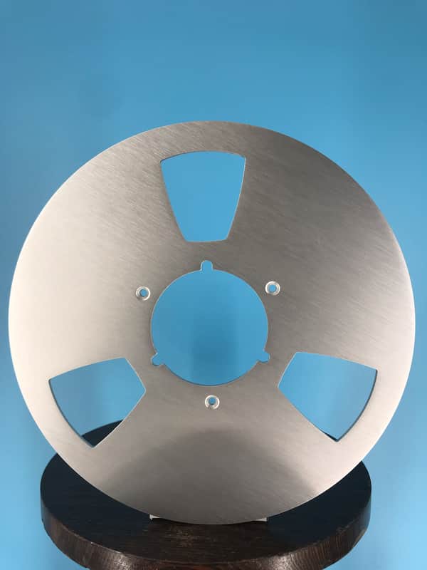 Burlington Recording 10.5" SILVER Aluminum NAB Metal Flanges with 1/4" Hardware image 1