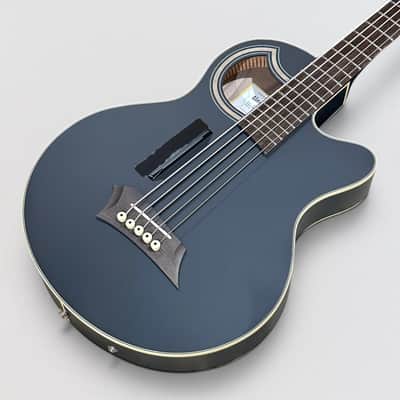 Warwick RockBass Alien Deluxe Thinline Hybrid 5 String Acoustic Electric Bass Guitar - Black Satin image 8