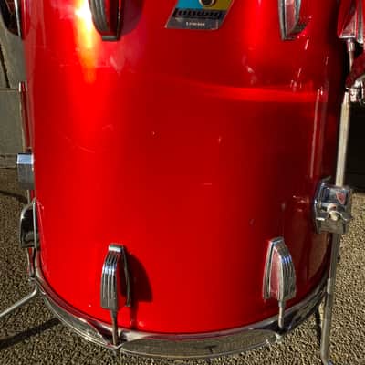 Huge Sounding Ludwig Blue & Olive Badge 6-Piece 1970’s Drum Set - Cherry Red image 5