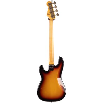 Fender Custom Shop 1966 Precision Bass Journeyman Faded Bleached 3-Color Sunburst w/OHSC (634) USED *MINT* image 9