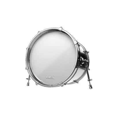Evans 24" EQ3 Resonant Smooth White No Port Drumhead image 2