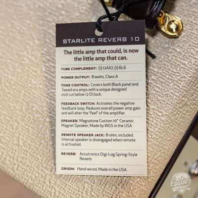 Magnatone Starlite Reverb 8W 1x10" Class A Combo Amp – Blonde w/ Oxblood image 7