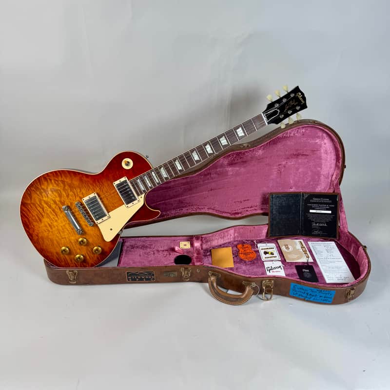 2018 Gibson Tom Murphy Painted & Aged R8 '58 Reissue Les Paul Standard Ice Tea Burst