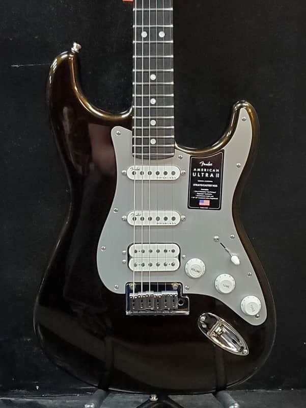 Fender American Ultra II Stratocaster HSS with Ebony Fretboard - Texas Tea w/FREE Pro Set Up image 1