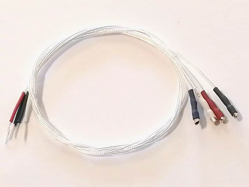 Tonearm Rewire Leads 1.3mm Connectors, 400mm 5N Litz Pure Silver, Use With SME 309, 310, 312, 312-S, M2-9, M2-12, Series IV, Series, V, V-12, 3009 Series I & II (Fixed Headshell) Series III & IIIS Tonearms Pick Ups image 1