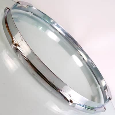 European 13 5/8"Chrome-Brass Stick-Chopper 8Lug Snare Drum Resonant Rim/Hoop COB image 3