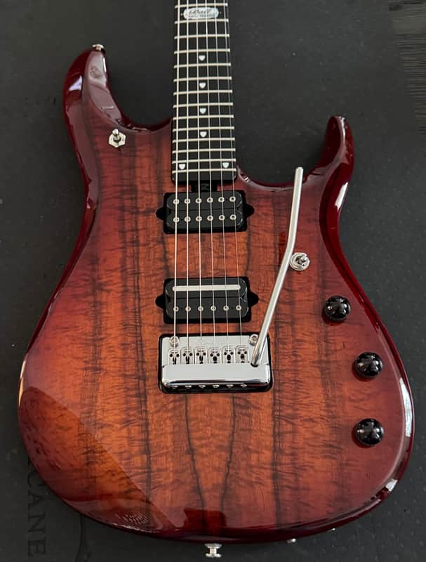 Ernie Ball Music Man JP6 BFR Koa 2012 Piezo Ebony Board image 1