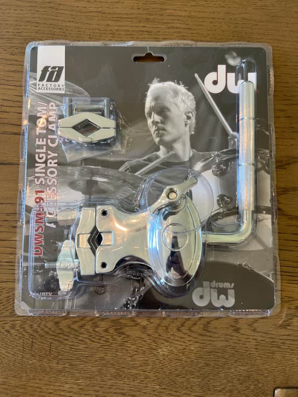 DW DWSM991 Single Tom Clamp with V Memory Lock 2010s - Chrome image 1