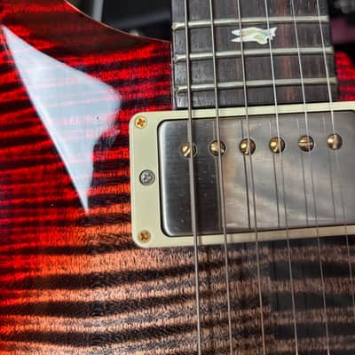 2022 PRS DGT 10-Top Charcoal Cherry Burst w/case image 5