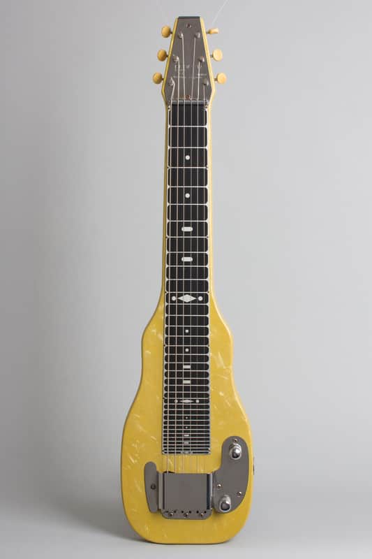 Fender  Champion Lap Steel Electric Guitar (1955), ser. #8664, black gig bag case. image 1