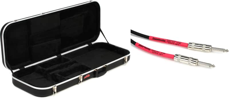 SKB 1SKB-6 Electric Guitar Economy Rectangular Case Bundle with Pro Co EG-10 Excellines Straight to Straight Instrument Cable - 10-foot image 1