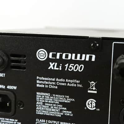 Crown XLi 1500 2-Channel, 450W @ 4Ω Power Amplifier CG013C0 imagen 10