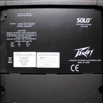 Peavey Solo 1x8" 15w Portable Battery-Powered Amp/PA System Black/Silver imagen 4