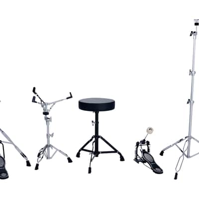 Ludwig Accent Drive 5PC Drum Set W/Hardware & Wuhan Cymbals, 22" Bass Drum, Snow Dust image 4