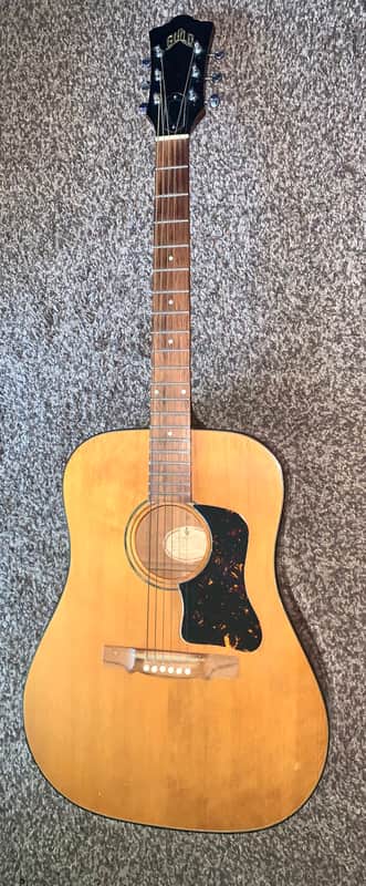 Vintage 1968 Vintage Guild d35  d-35 Natural dreadnaught acoustic guitar made in the usa image 1