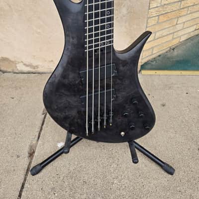 Legator HB5F Helio Fanned Fret 5 String Bass 2026 - Satin Black Burl image 1