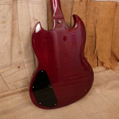 Burny SG Bass EB-3 1990's Cherry Red image 8