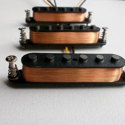 Stratocaster Guitar SET A4 HOT Bridge 15kOhm Custom Strat Pickups Hand Wound by Q pickups Fit Fender image 2