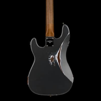 Fender Custom Shop Empire 58 Precision Bass Heavy Relic - Faded Aged Charcoal Frost Metallic #91085 image 4