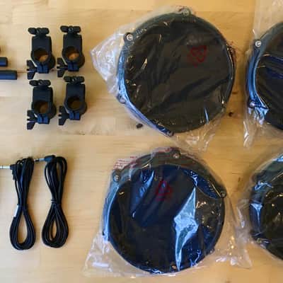 NEW -4 PACK- Alesis Nitro 8 Inch SINGLE-ZONE Mesh Tom Pad Expansion- 8" Drum, Clamp, Cable - DMPad image 3