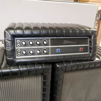 Kustom Stack K250-1 Bass Head Kustom 1-18B Cabinet and Kustom X1-18B Cabinet with Audio Power Module Early-mid 1970's - Black Tuck & Roll Naugahyde image 2