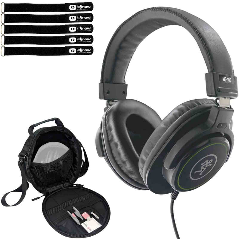 Mackie MC-100 Professional Studio Monitoring Over Ear Headphones w Case image 1