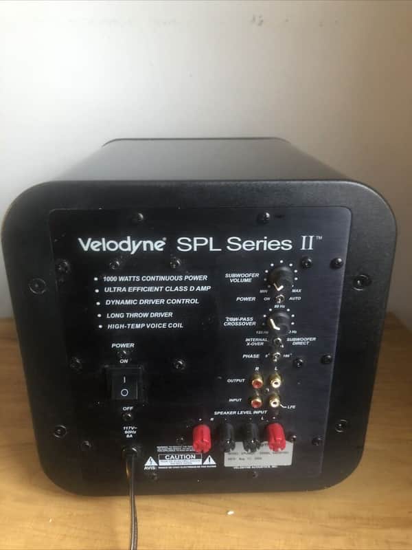 Velodyne SPL-8BG 1000 Watt Series II Subwoofer TESTED WORKING - READ image 1