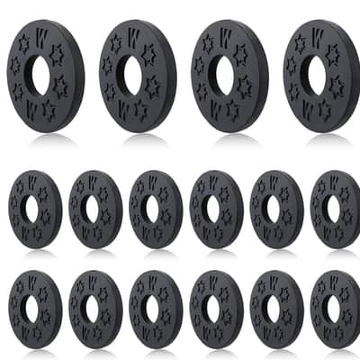 16 Pcs Guitar Strap Locks, acoustic guitar strap adapter for Electric, Acoustic & Bass Guitars, Strap Locks Compatible with Fender, Dunlop, Ernie Ball & More (Black) image 1