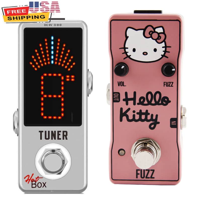 Circle Of Tone FUZZ 4 Guitar/Bass Hello Kitty Series Effect Pedal VOL/FUZZ Versatile Tone + Hot Box Tuner image 1
