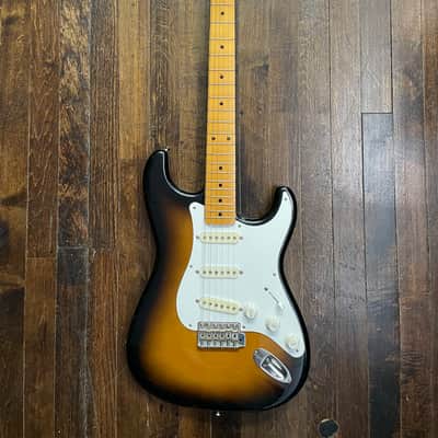 1989 Fender ST-54 Stratocaster 1954 Reissue Electric Guitar Sunburst MIJ 'F' Serial image 2
