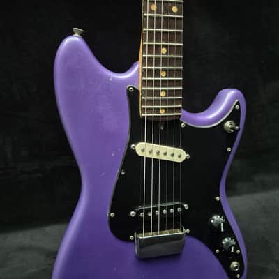 1963 Fender Duo-Sonic with Rosewood Fretboard - Transparent Red under Purple image 15