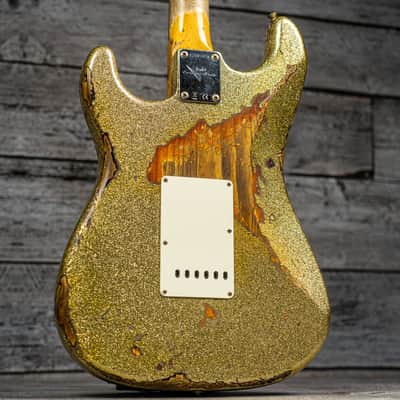 Fender Custom Shop 1961 Stratocaster Super Heavy Relic - 3A Rosewood Fingerboard, Gold Sparkle over 3-Tone Sunburst image 8