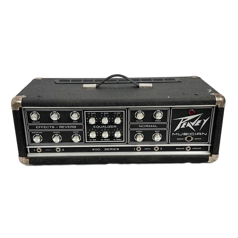 Peavey Musician 400 Series 210-Watt Guitar / Bass Head 1970s, Black image 1