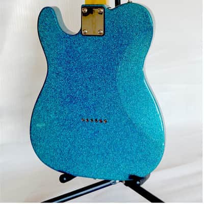Leo Jaymz Elite Series "Popcaster" Electric Guitar - Sparkle Cyan Blue image 7