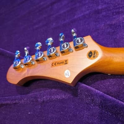 Jet Guitars JS-400 JS400 OW, HSS Ceramic pickups, solid basswood body, 22 frets roasted maple neck, 2 point tremolo Free Setup image 9
