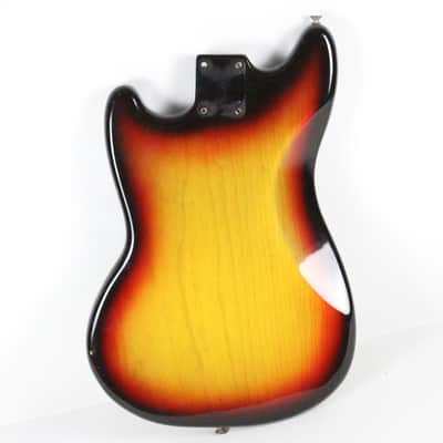 1977 Vintage Fender Mustang Ash BODY Factory Sunburst USA 1970s w/Original Neck Plate image 4