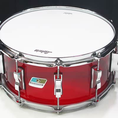 Ludwig Vistalite 6.5" x 14" Snare Drum w/ VIDEO! Red Vista Lite Acrylic image 1