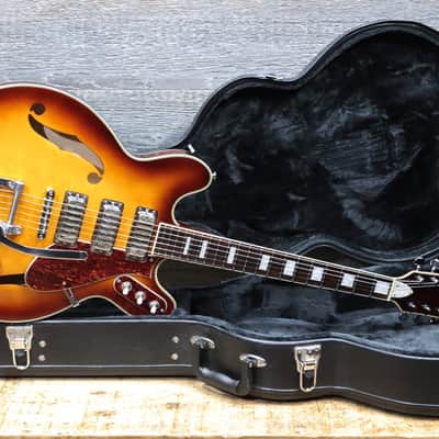 Eastwood Airline H78 Honeyburst Gold Foil Pickups Semi-Hollow El. Guitar w/Case image 9