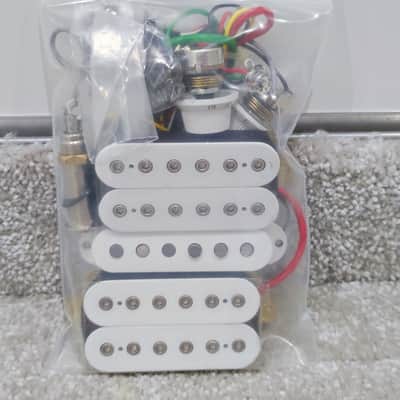 Ibanez Quantum Pickups Complete kit (HSH) White w/ Pots, 5-way & Jack input - Ready to play! image 8