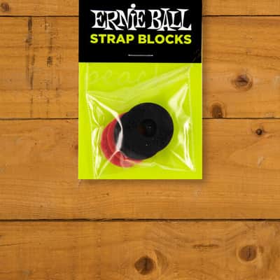 Ernie Ball Strap Blocks - Red & Black - 4 Pack image 1