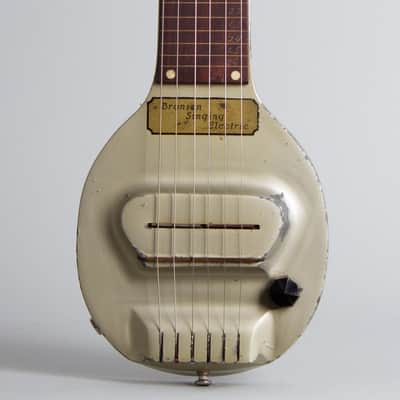 Bronson Singing Electric Lap Steel Electric Guitar, made by National-Dobro Corp. (1935), original black hard shell case. image 3