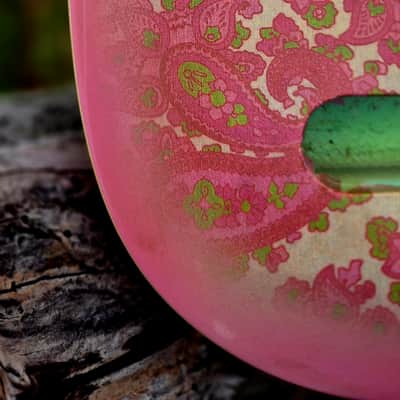 Pink Paisley Tele Body, Aged, Nitro , Alder, Binding image 11