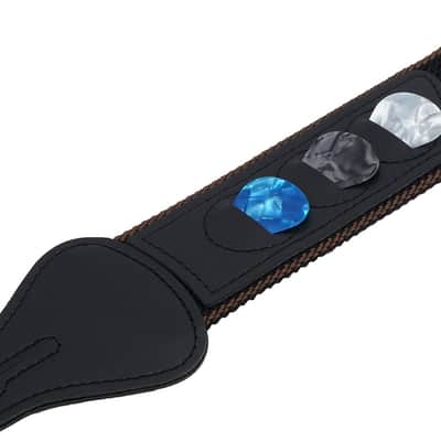 Guitar Strap, Soft Cotton Straps With 3 Pick Holders, Strap Button Headstock Adaptor, 1 Pair Locks and 3 Picks Set For electric/Acoustic Guitar image 6
