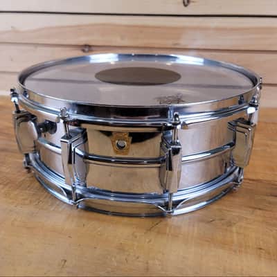 Ludwig No. 400 Supraphonic 5x14" 10-Lug Aluminum Snare Drum with Keystone Badge 1963 - 1969 - Chrome-Plated image 4