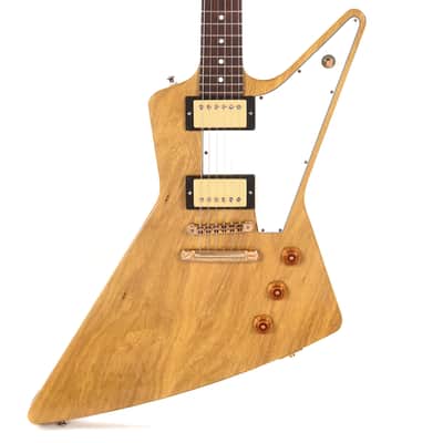 Banker Custom 58 Spec Excalibur Korina Natural Lightly Aged w/OX4 Gold Hot Duane PAF Pickups & Brazilian Rosewood Fingerboard image 1