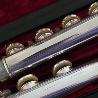 Yamaha YFL-483 (500 series equivalent) Flute – SS Headjoint Open Hole, Inline G, C Foot SN 001680 image 7