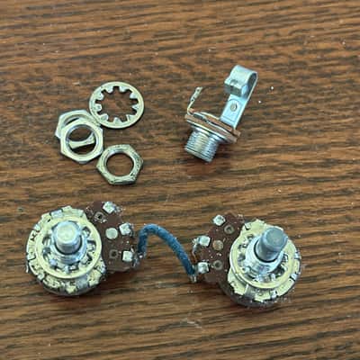 1966 set Fender Jazzmaster guitar pots image 1